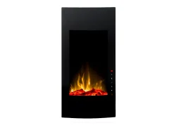 Hot Lareira elétrica curva VULCANO - C41 x L13 x A81 cm - Preta Lareira