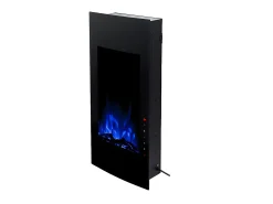 Hot Lareira elétrica curva VULCANO - C41 x L13 x A81 cm - Preta Lareira
