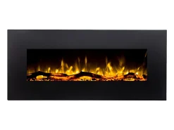 Lareira elétrica LALITA - C110 x L14 x A49 cm - Preta*FLAMATECH Sale