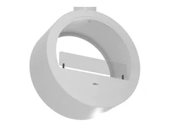 Hot Lareira suspensa a bioetanol Incyrcle Slim de 2 lados no teto - Biolareira de design redondo com fachada dupla aberta d.70cm branca Lareira