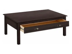 New Laura | Mesa de Centro com 2 Gavetas em Pinho Mesa De Centro