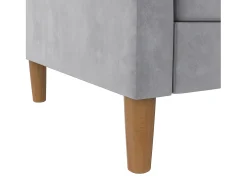Loft24 Sofá*Lilly | Sofá-cama com arrumação Cinzento claro