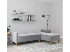 Loft24 Sofá*Lilly | Sofá-cama com arrumação Cinzento claro