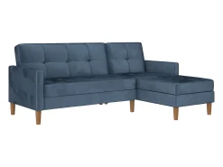 Loft24 Sofá*Lilly | Sofá-cama com arrumação Azul