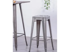 Lote de 4 bancos de metal com 76 cm de altura - Bistro - Metal*Nest Dream Online
