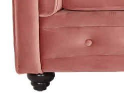 Best Lote de 2 cadeirões veludo rosa pastel CHESTERFIELD Poltrona