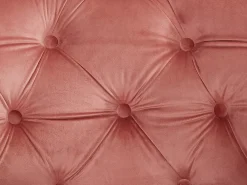 Best Lote de 2 cadeirões veludo rosa pastel CHESTERFIELD Poltrona