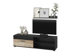 Vicco Móvel De Tv*Lowboard & Regal carvalho /areia 139.8x35.3x38.9 berno Preto