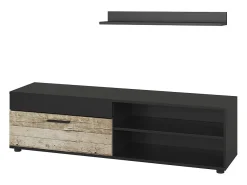 Vicco Móvel De Tv*Lowboard & Regal carvalho /areia 139.8x35.3x38.9 berno Preto