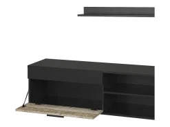 Vicco Móvel De Tv*Lowboard & Regal carvalho /areia 139.8x35.3x38.9 berno Preto