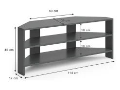 Vicco Móvel De Tv*Lowboard antracite 114x36x45 Cinza antracite