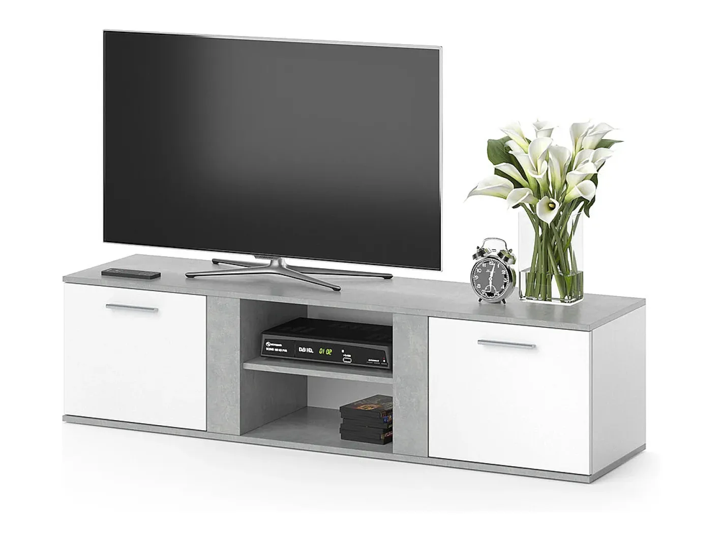 Vicco Móvel De Tv*Lowboard betão 155x40x41 novelli Cinzento claro
