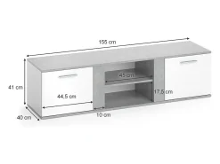 Vicco Móvel De Tv*Lowboard betão 155x40x41 novelli Cinzento claro
