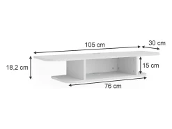Vicco Móvel De Tv*Lowboard 105x30x18.2 lorio Branco