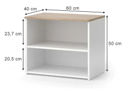 Vicco Móvel De Tv*Lowboard /sonoma 60x40x50 wido Branco