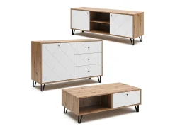 Vicco Móvel De Tv*Lowboard carvalho artesanal 150x40x55.2 nizza Natural claro