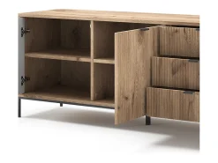 Vicco Móvel De Tv*Lowboard carvalho viking 150x42x60 eliza Natural escuro