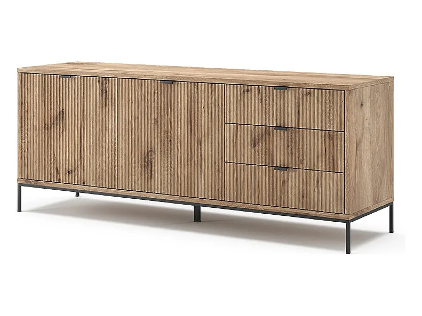 Vicco Móvel De Tv*Lowboard carvalho viking 150x42x60 eliza Natural escuro