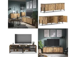 Vicco Móvel De Tv*Lowboard carvalho 156.8x39.7x50 hatto Natural claro