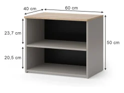 Vicco Móvel De Tv*Lowboard cinzento-bege 60x40x50 wido Taupe