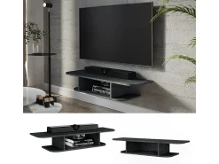 Vicco Móvel De Tv*Lowboard concreto 105x30x18.2 lorio Preto