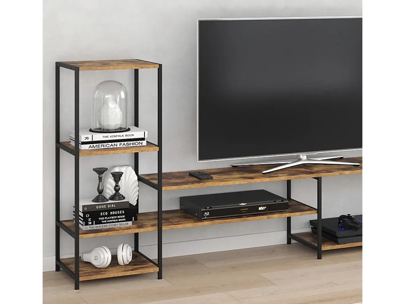 Vicco Móvel De Tv*Lowboard madeira antiga 226x34x93 fyrk Castanho