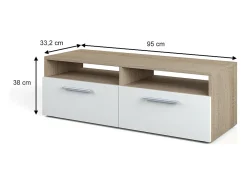 Vicco Móvel De Tv*Lowboard sonoma 95x33.2x38 diego Natural claro