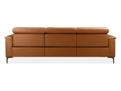 Best Lund | Sofá de 3 lugares 1 Reclinação Esquerda Eléctrica Cognac Sofá