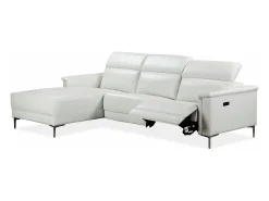 Lund | Sofá de 3 lugares 1 Reclinador Esquerdo Elétrico Creme^Loft24 Hot