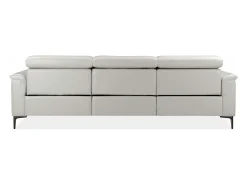 Loft24 Sofá*Lund 3S 1 cadeira reclinável L Electric Cognac Branco
