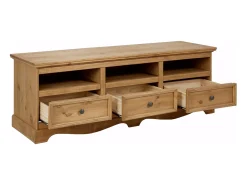 Loft24 Móvel De Tv*Melissa | Mesa baixa 163 cm 3 gavetas Natural claro