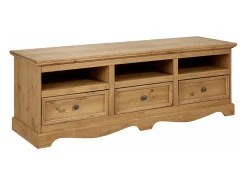 Loft24 Móvel De Tv*Melissa | Mesa baixa 163 cm 3 gavetas Natural claro