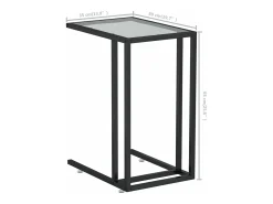 Mesa apoio ao computador 50x35x65 cm vidro temp.^vidaxl Outlet