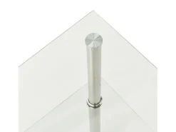 Mesa apoio duas prateleiras 38x38x50cm vidro temp.^vidaxl Best