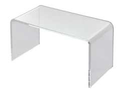 Mesa Auxiliar SucceBuy de Acrílico em Forma de C SucceBuy Mesa Auxiliar Altura de 41CM^ Sale
