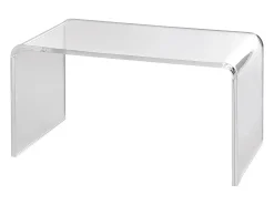 Mesa Auxiliar SucceBuy de Acrílico em Forma de C SucceBuy Mesa Auxiliar Altura de 41CM^ Sale