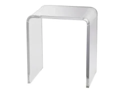 Mesa Auxiliar SucceBuy em Ácrílico em Forma de C, Lúcite para Salão e Escritório* Best
