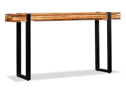 vidaxl Consola*Mesa consola ajustável em madeira maciça recuperada Multicor
