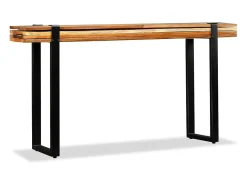 vidaxl Consola*Mesa consola ajustável em madeira maciça recuperada Multicor