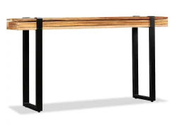 vidaxl Consola*Mesa consola ajustável em madeira maciça recuperada Multicor