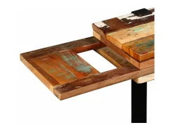 vidaxl Consola*Mesa consola ajustável em madeira maciça recuperada Multicor