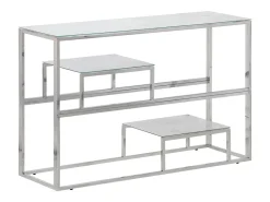 New Mesa consola aço inoxidável e vidro temperado Consola