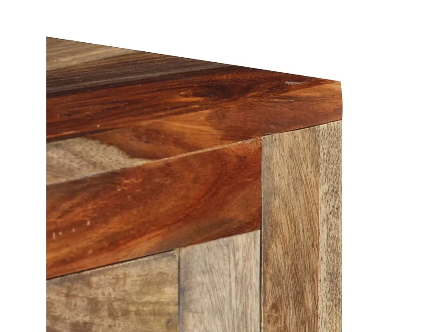 vidaxl Consola*Mesa consola c/ 3 gavetas 120x30x75 cm madeira acácia maciça Cinzento