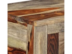 vidaxl Consola*Mesa consola c/ 3 gavetas 120x30x75 cm madeira acácia maciça Cinzento