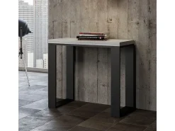 Mesa consola com abertura do livro 90x45/90 cm Tecno Libra Cinza Branca quadro Antracite^ITAMOBY Outlet