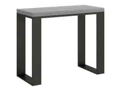 Mesa consola com abertura do livro 90x45/90 cm Tecno Libra Cimento quadro Antracite^ITAMOBY Discount