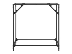 Mesa consola com tampo em vidro 80x35x81 cm aço PT363030* Best