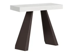 Outlet Mesa consola extensível 90x40/300 cm Diamante Cinza Branca quadro Urso Consola