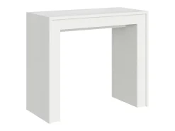 Mesa consola extensível 90x42/302 cm Mia Cinza Branca^ITAMOBY