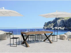 Mesa consola extensível 90x40/190 cm Diago Small Premium Abeto tingido quadro Antracite^ITAMOBY Sale